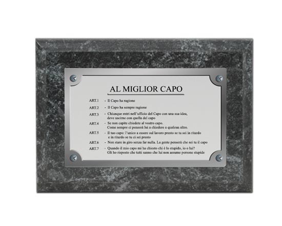 Targa in Legno da Parete 13x18 Miglior capo