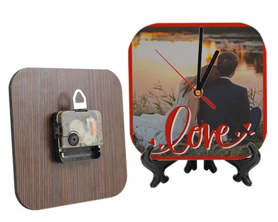 Orologio in legno smussato Simply love