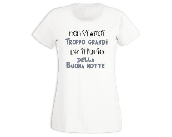 T-shirt donna in cotone Bacio della buonanotte