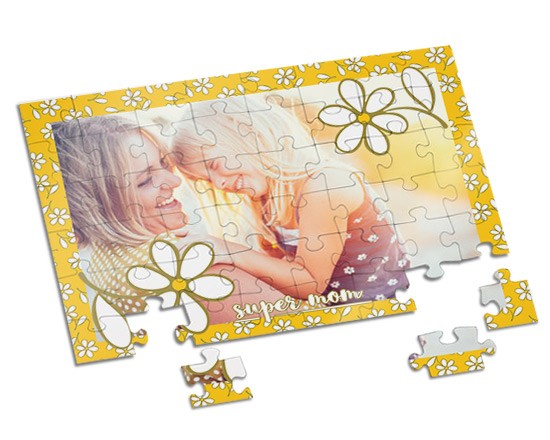 Puzzle A4 con grafica con margherite