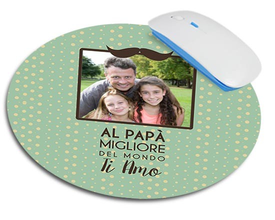 Tappetino mouse tondo Papà ti amo