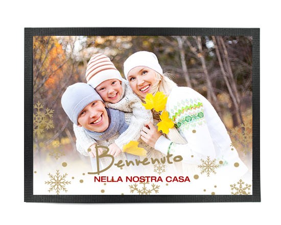 Zerbino in gomma 60x40 White Christmas