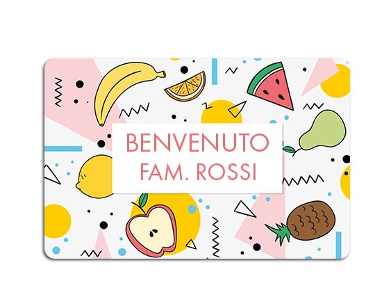 Zerbino in feltro 67x44 cm con frutti