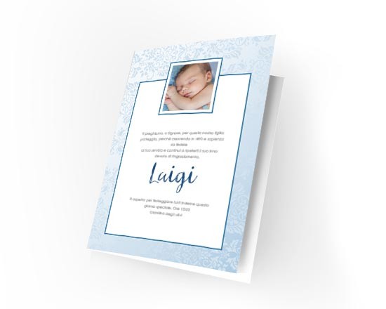 Grafica nel colore celeste su cards