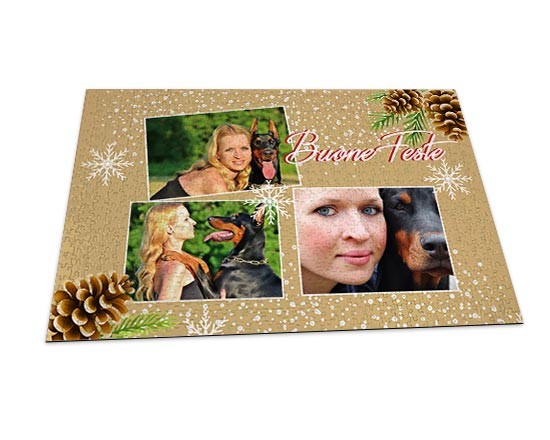 Puzzle rettangolare 40x60 Pigne natalizie