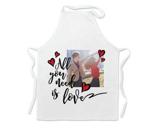 Grembiule da cucina con grafica con cuori