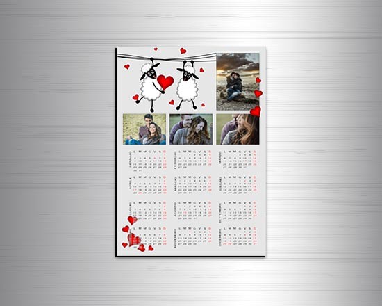 Calendario magnetico A4 Sweet sheep