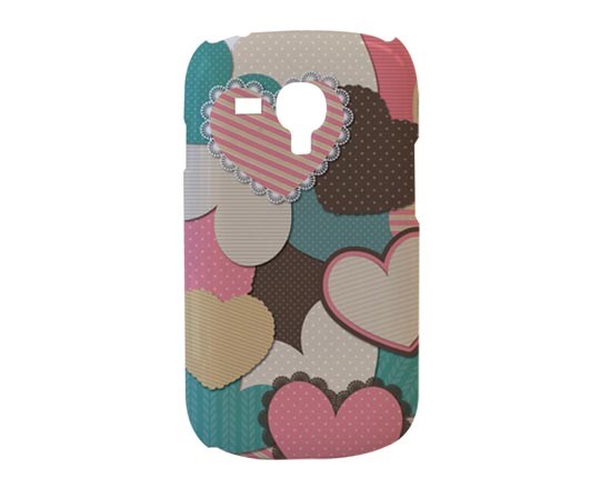Cover Samsung Galaxy S3 mini 3D con grafica cuori