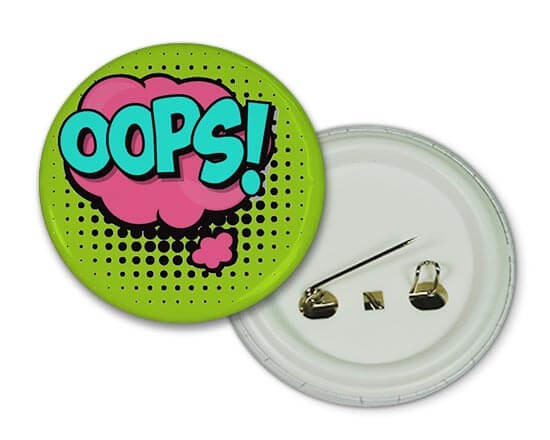 Spilla personalizzata in stile pop