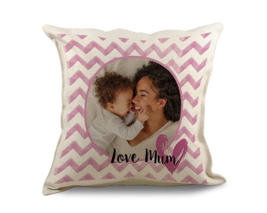 Cuscino in juta con trama zig zag e retro bianco