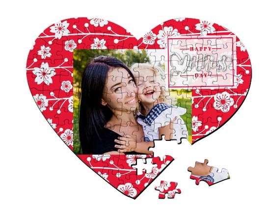Puzzle cuore A3 Mother's day