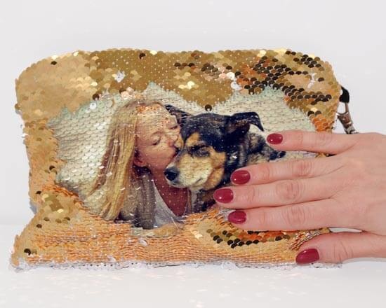 Crea Pochette con Paillettes Reversibili