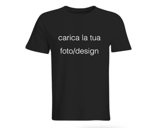 T-shirt nera in morbido cotone