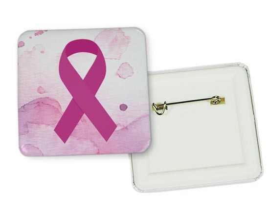 La spilla con il fiocco rosa e sfondo abbinato