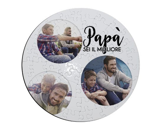 Puzzle rotondo Papà sei il migliore