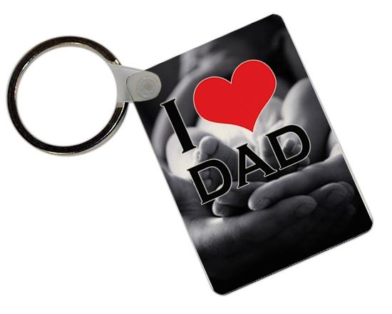 Portachiavi in Masonite Rettangolare Love dad