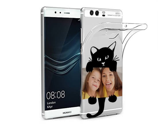 Cover trasparente Huawei P9 Plus Black Cat