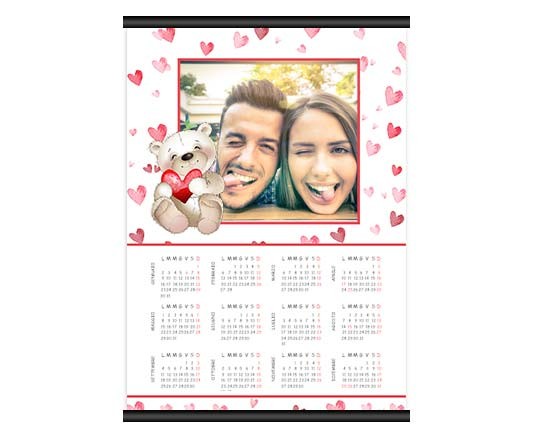 Calendario A4 pagina singola Sweet teddy bear