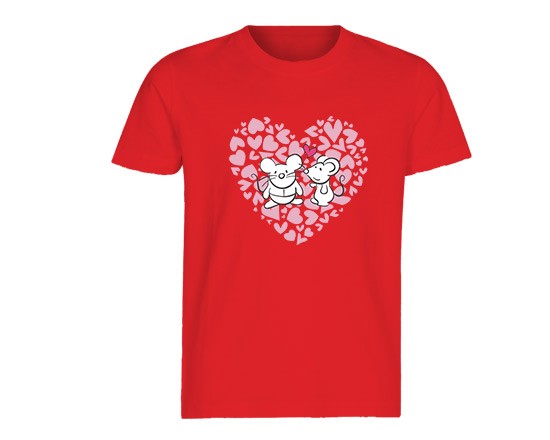 La graziosa t-shirt con topolini