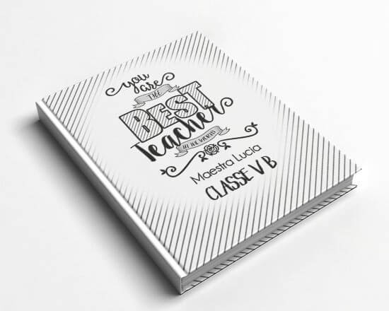 Agenda personalizzata con grafica per la maestra