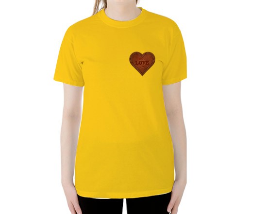 Maglia in cotone con grafica dal taschino romantico