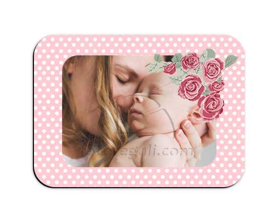 Calamita Rettangolare Rose con pois