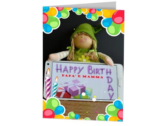 Card per compleanno disponibile in due dimensioni