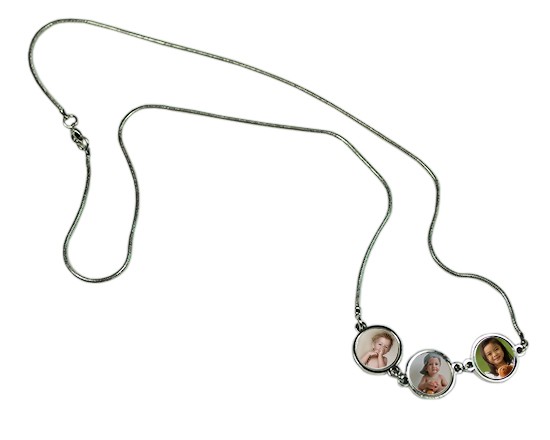 collana con ciondolo tre cerchi personalizzata