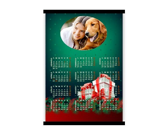 Calendario A3 pagina singola Regali sotto l'albero