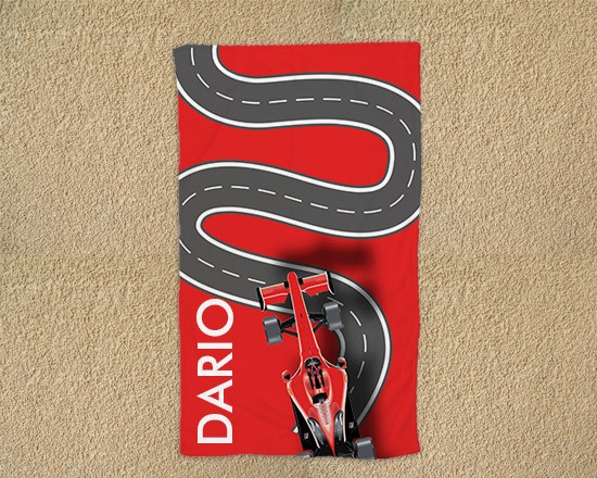 Pista di formula 1 stampata sul telo