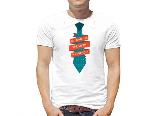 disegno di cravatta su Maglia a Manica Corta