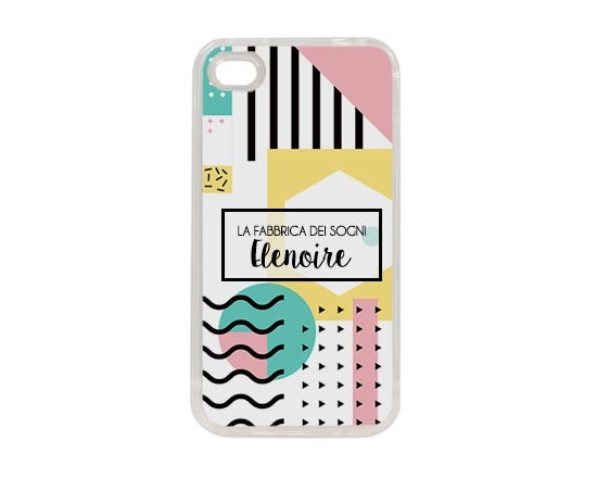 Cover in silicone iPhone 4-4s grafica colorata