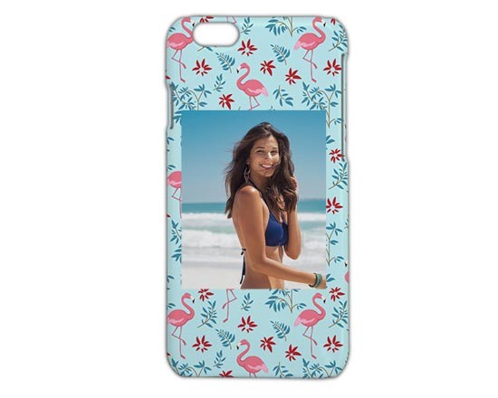 Cover iPhone 6 3D Fenicotteri con fiori
