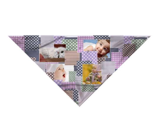 Una grafica colorata per il foulard in raso