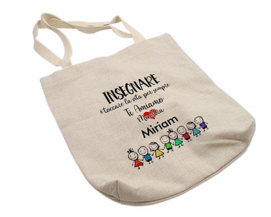 borsa spesa in juta per maestre