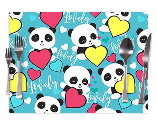 Tovaglietta in tessuto Lovely panda