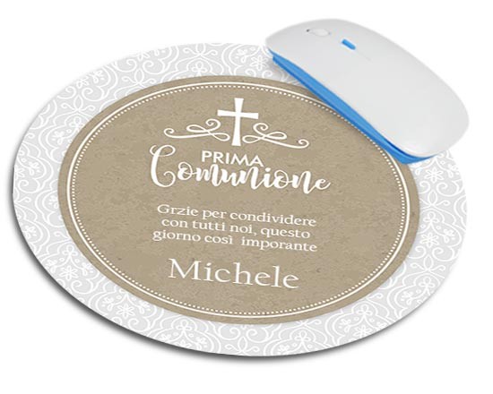 Tappetino mouse tondo White Communion