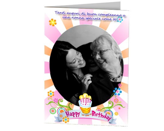 Card con grafica per compleanno