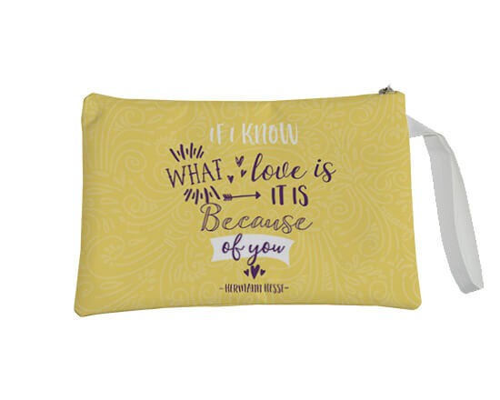 Pochette con grafica nel colore giallo
