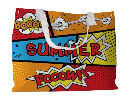 La borsa mare dallo stile fumetto