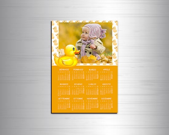 Calendario con paperelle gialle