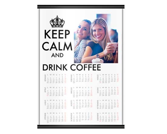 Calendario A4 Pag. singola con grafica Keep Calm