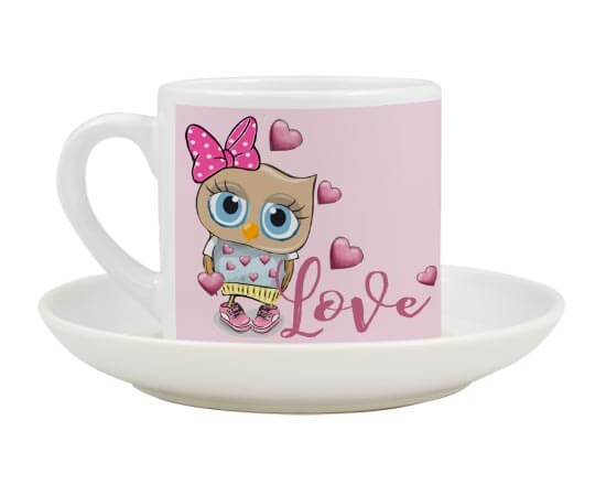 Tazzina da caffè con gufetta