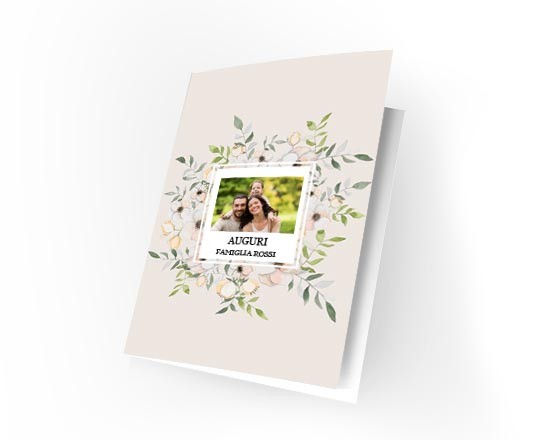 Card personalizzata con fiori stilizzati
