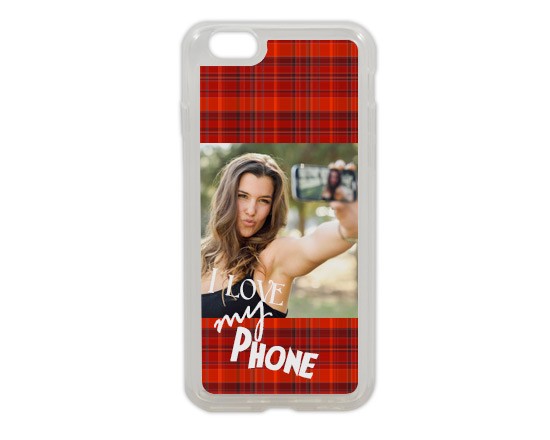 Cover in silicone iPhone 6 con grafica tartan