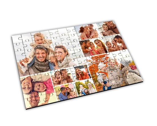 Crea un collage di foto sul puzzle