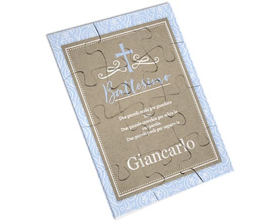 Puzzle magnetico con grafica celeste