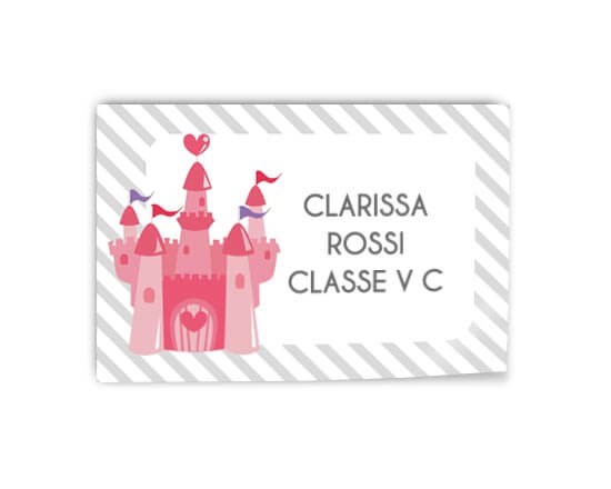Stickers con castello rosa