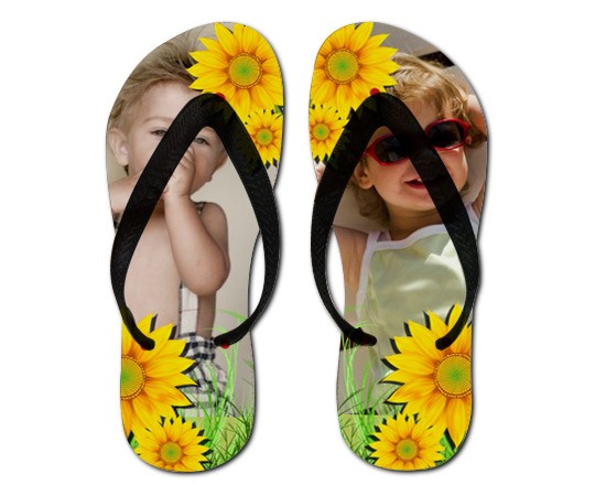 Le infradito con la grafica con i girasoli