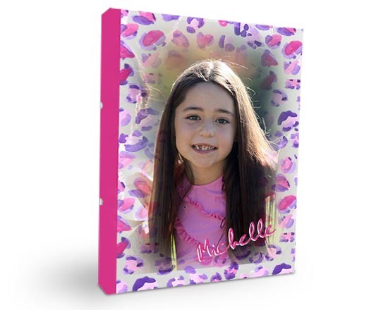 Raccoglitore ad anelli con grafica rosa